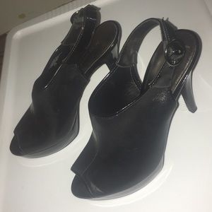 nine west black high heels size 7.5